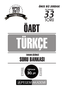 KPSS ÖABT Türkçe Tamamı Çözümlü Soru Bankası