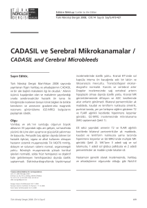 CADASIL ve Serebral Mikrokanamalar