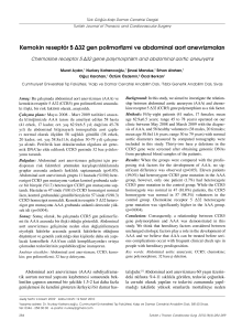 Kemokin reseptör 5 Δ32 gen polimorfizmi ve abdominal aort