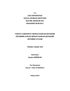 türkiye cumhuriyet merkez bankası muhasebe sisteminin avrupa