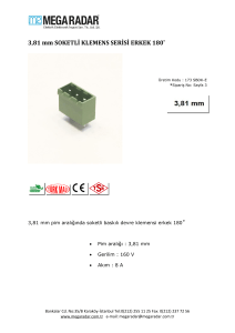 3,81 mm SOKETLİ KLEMENS SERİSİ ERKEK 180