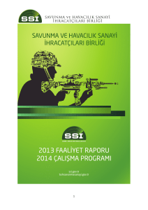 Savunma ve Havacılık Sanayi İhracatçıları Birliği 2013 Yılı