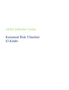 Akfen Şirketler Grubu Kurumsal Risk Yönetimi El Kitabı