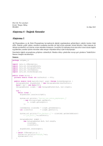 Alıstırma 4 - Da˘gıtık Sistemler Alıstırma 1