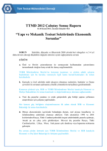 TTMD 2012 Çalıştay Sonuç Raporu “Yapı ve Mekanik Tesisat