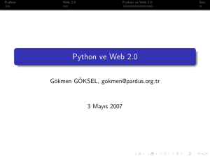 Python ve Web 2.0