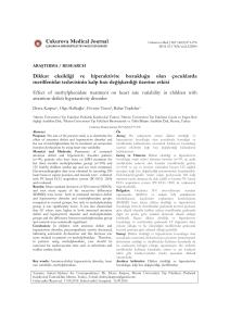 Cukurova Medical Journal Dikkat eksikliği ve
