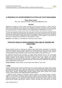 a research of advertısements ın popular youth magazınes