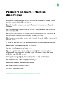 Premiers secours : Malaise diabétique