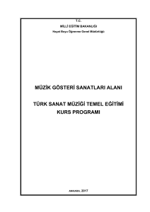 müzik gösteri sanatları alanı türk sanat müziği temel eğitimi kurs