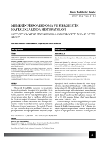 memenin fibroadenoma ve fibrokistik hastalıklarında histopatoloji