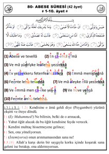 080- ABESE sûresi (1