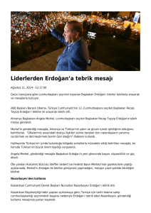 Liderlerden Erdoğan`a tebrik mesajı