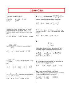 1996 ÖSS - Matematik Böyle Fullenir`e