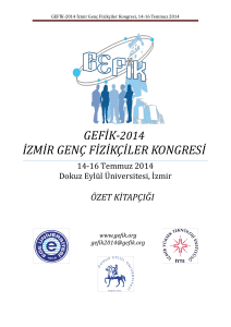 GEFİK-2014 İzmir Genç Fizikçiler Kongresi, 14