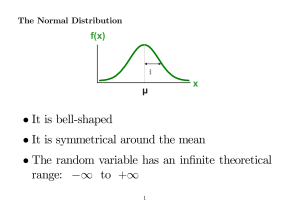 It is symmetrical around the mean " The random variable has an