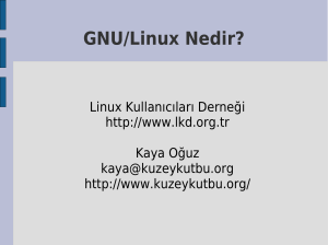 GNU/Linux Nedir? - Linux Kullanıcıları Derneği