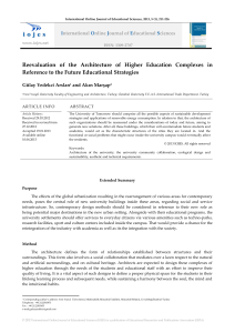 Reevaluation of the Architecture of Higher Education Complexes in