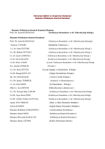 Hastane Enfeksiyon Kontrol Komitesi Başkanı Prof. Dr. Ayten