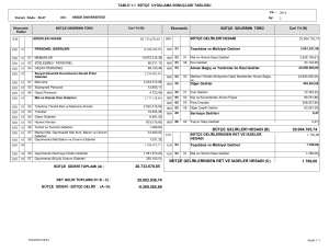 20.733.670,85 29.004.705,74 1.769,00 BÜTÇE GELİRLERİ HESABI