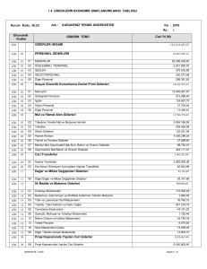 1.4 GİDERLERİN EKONOMİK SINIFLANDIRILMASI TABLOSU 630