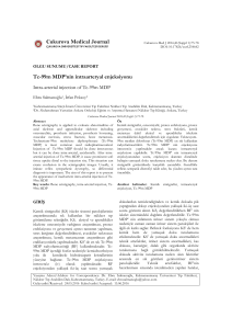 Cukurova Medical Journal Tc-99m MDP`nin