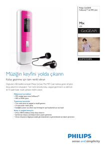 SA3MXX04PA/02 Philips FullSound™ ile MP3 çalar