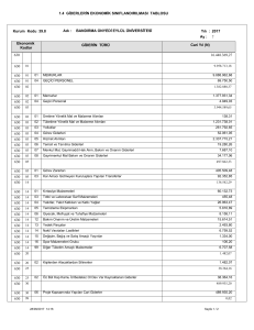 1.4 GİDERLERİN EKONOMİK SINIFLANDIRILMASI TABLOSU 630