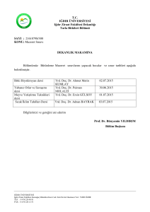 T.C. IĞDIR ÜNİVERSİTESİ Iğdır Ziraat Fakültesi Dekanlığı Tarla