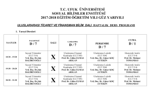 tc ufuk üniversitesi sosyal bilimler enstitüsü 2017