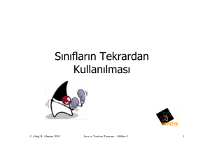 Sınıfların Tekrardan Kullanılması