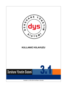 DYS - Dershane Yönetim Sistemi 3.1