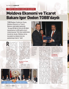 Moldova Ekonomi ve Ticaret Bakan› Igor Dodon TOBB`dayd›