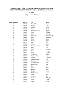 15-16 kasım 2014 tarihlerinde yapılan aday konsolosluk ve ihtisas