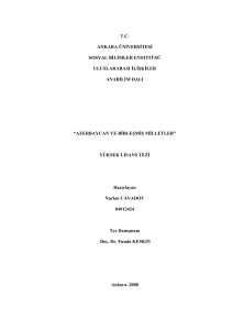 azerbaycan ve birleş - Ankara Üniversitesi Açık Erişim Sistemi