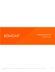 Bomgar 14.1 Yönetici Kılavuzu | Kurumsal Lisanslama