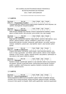 1. yarıyıl 2. yarıyıl - Uluborlu Selahattin Karasoy Meslek Yüksekokulu