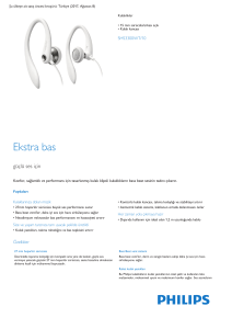 Product Leaflet: 15 mm sürücülü/arkası açık Kulak Kancalı Kulaklıklar