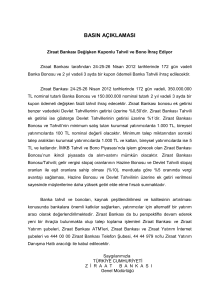 23 Nisan 2012 - Ziraat Bankası Değişken Kuponlu Tahvil ve Bono