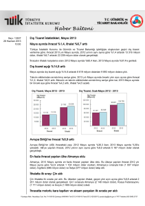 Dış Ticaret İstatistikleri-(Mayıs 2013