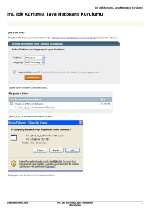 Java Applet Temelleri : Jre, Jdk Kurlumu, Java Netbeans Kurulumu