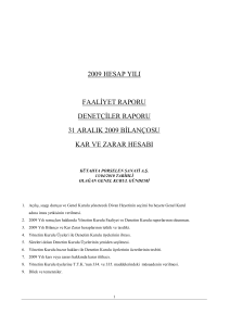 2009 hesap yılı faalġyet raporu denetçġler