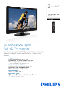 221T1SB1/00 Philips LCD Monitör ve Dijital TV alıcısı