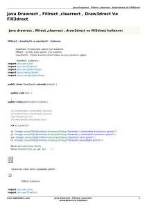 Java Applet Örnekleri : Java Drawrect , Fillrect
