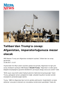 Taliban`dan Trump`a cevap: Afganistan, imparatorluğunuza mezar