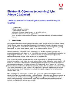Elektronik Öğrenme (eLearning) için Adobe Çözümleri