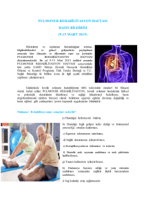pulmoner rehabilitasyon haftası basın bildirisi