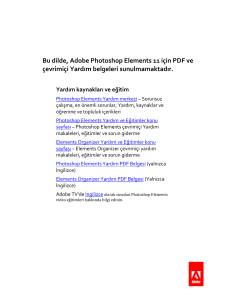 Bu dilde, Adobe Photoshop Elements 11 için PDF ve çevrimiçi