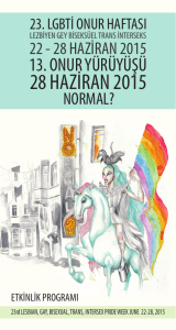 28 haziran 2015 - LGBTİ Onur Haftası