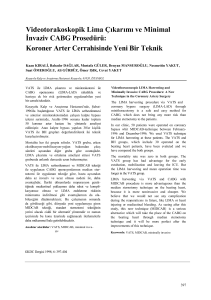 GKDC Dergisi 1998, 6. 397-404 - Türk Göğüs Kalp Damar Cerrahisi
